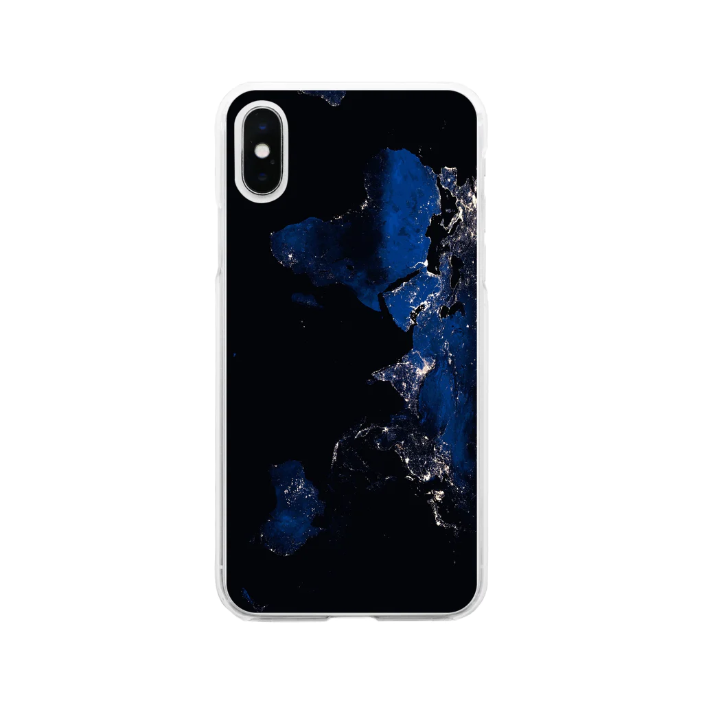 smartphone_PublicDoのEastern hemisphere at night Soft Clear Smartphone Case