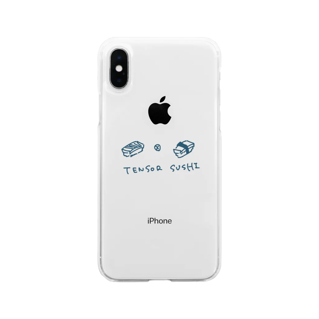 hatakonorakugakiのTENSOR SUSHI Soft Clear Smartphone Case