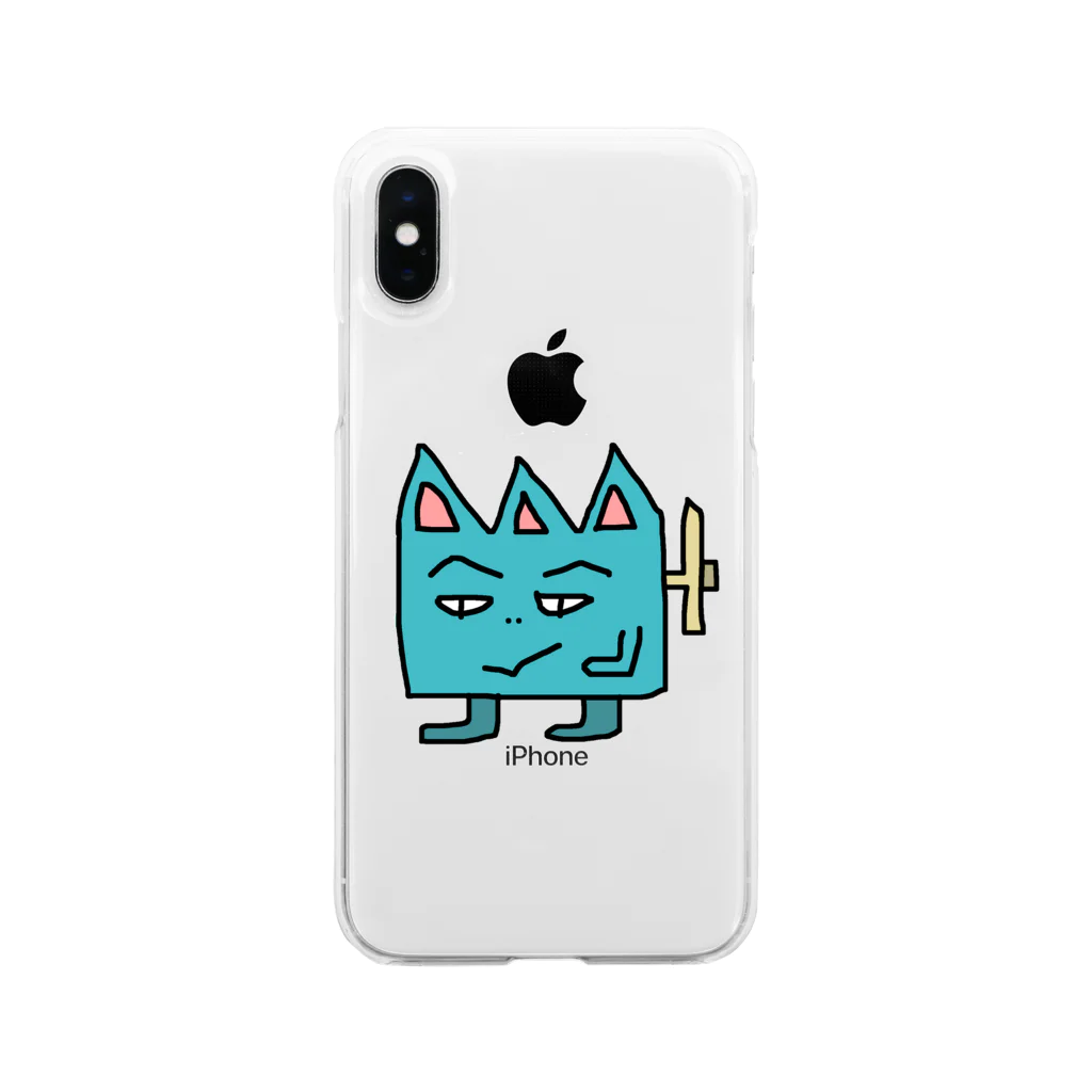 しめじの工場猫 Soft Clear Smartphone Case