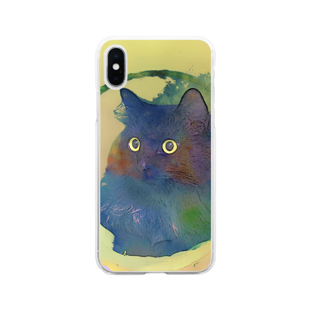 スケキヨ🐾の黒猫ジジくん　シリーズ3 Soft Clear Smartphone Case