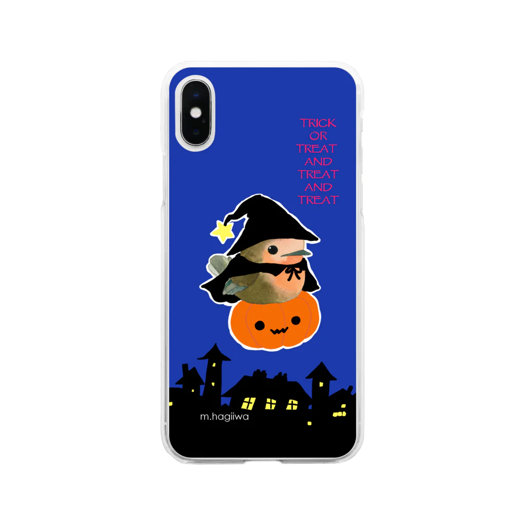 萩岩睦美のグッズショップのソフトクリアスマホケース　ハロウィンB Soft Clear Smartphone Case