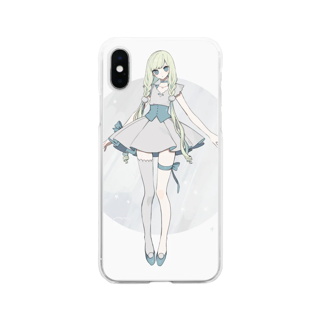 macoのしろいろ Soft Clear Smartphone Case