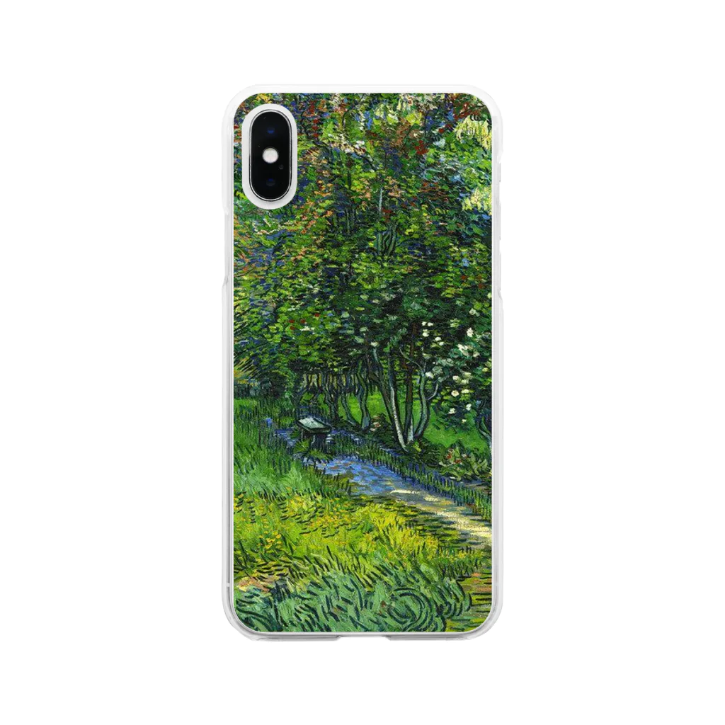 Art Baseのフィンセント・ファン・ゴッホ ≪サン＝レミの療養院の庭≫ 1889年5月 Soft Clear Smartphone Case