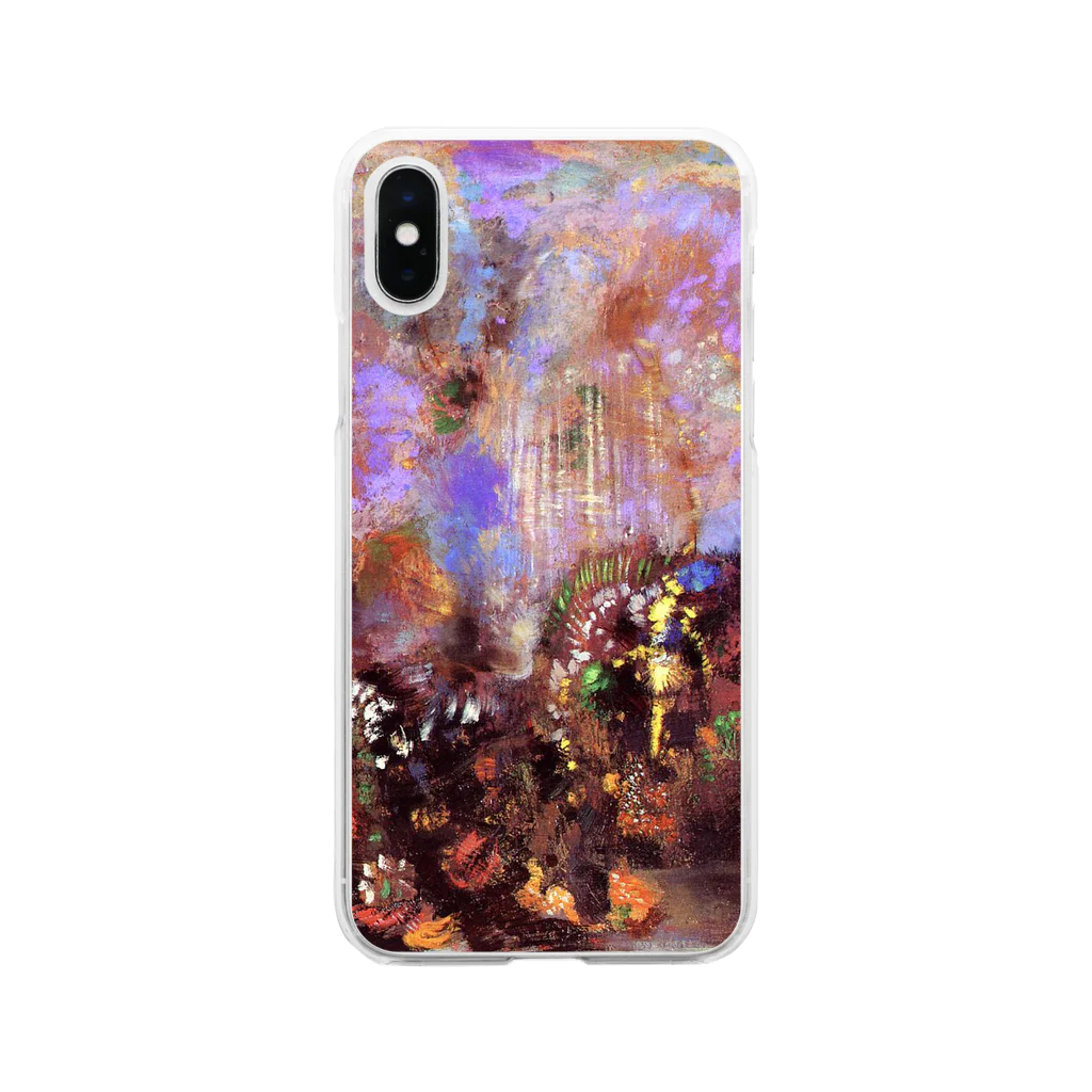 Art Baseのオディロン・ルドン　『成分：花』 Soft Clear Smartphone Case