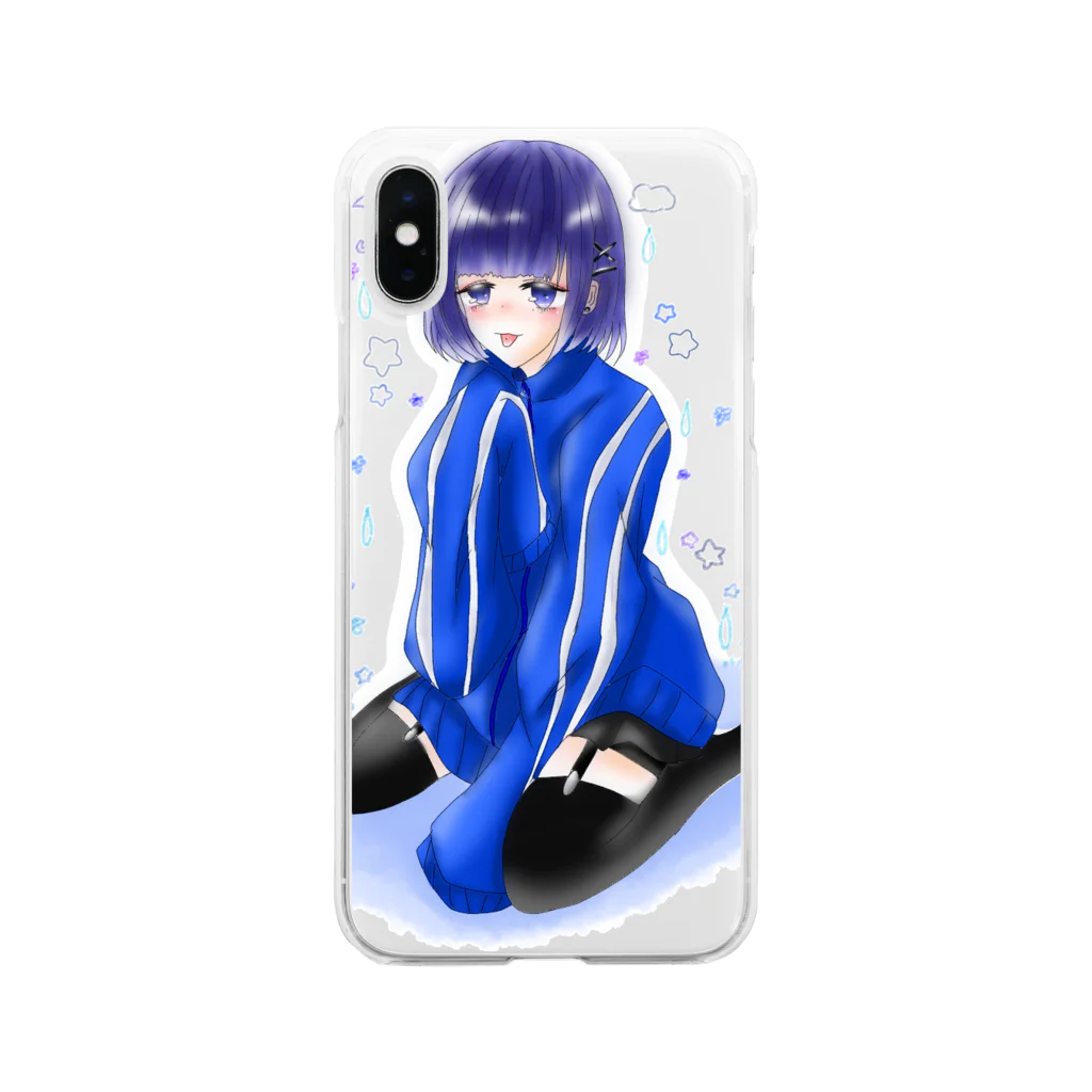 AQUAの涙の雨と星 地雷女子 Soft Clear Smartphone Case