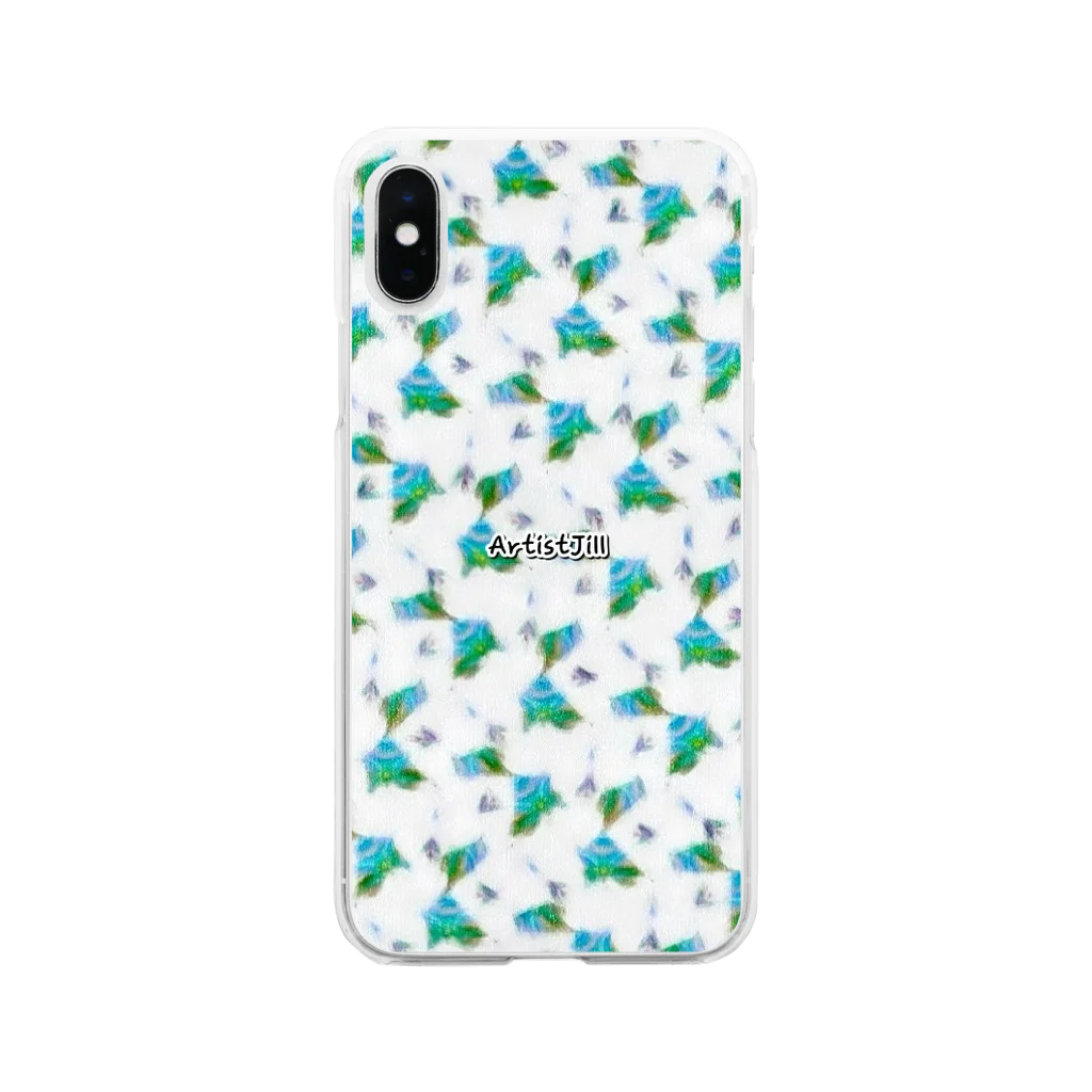 【ホラー専門店】ジルショップの絵画風さわやかグリーン Soft Clear Smartphone Case