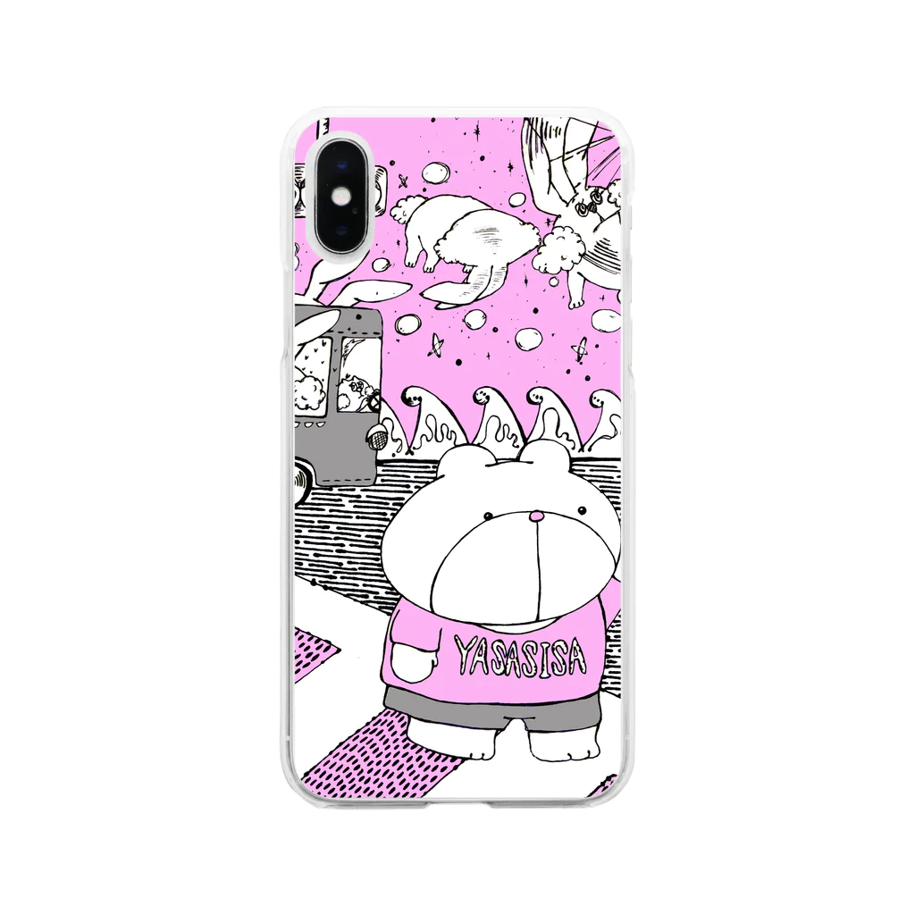 【Yuwiiの店】ゆぅぅぃーのうさ恋★くまさんにズキューーーーーン！ Soft Clear Smartphone Case