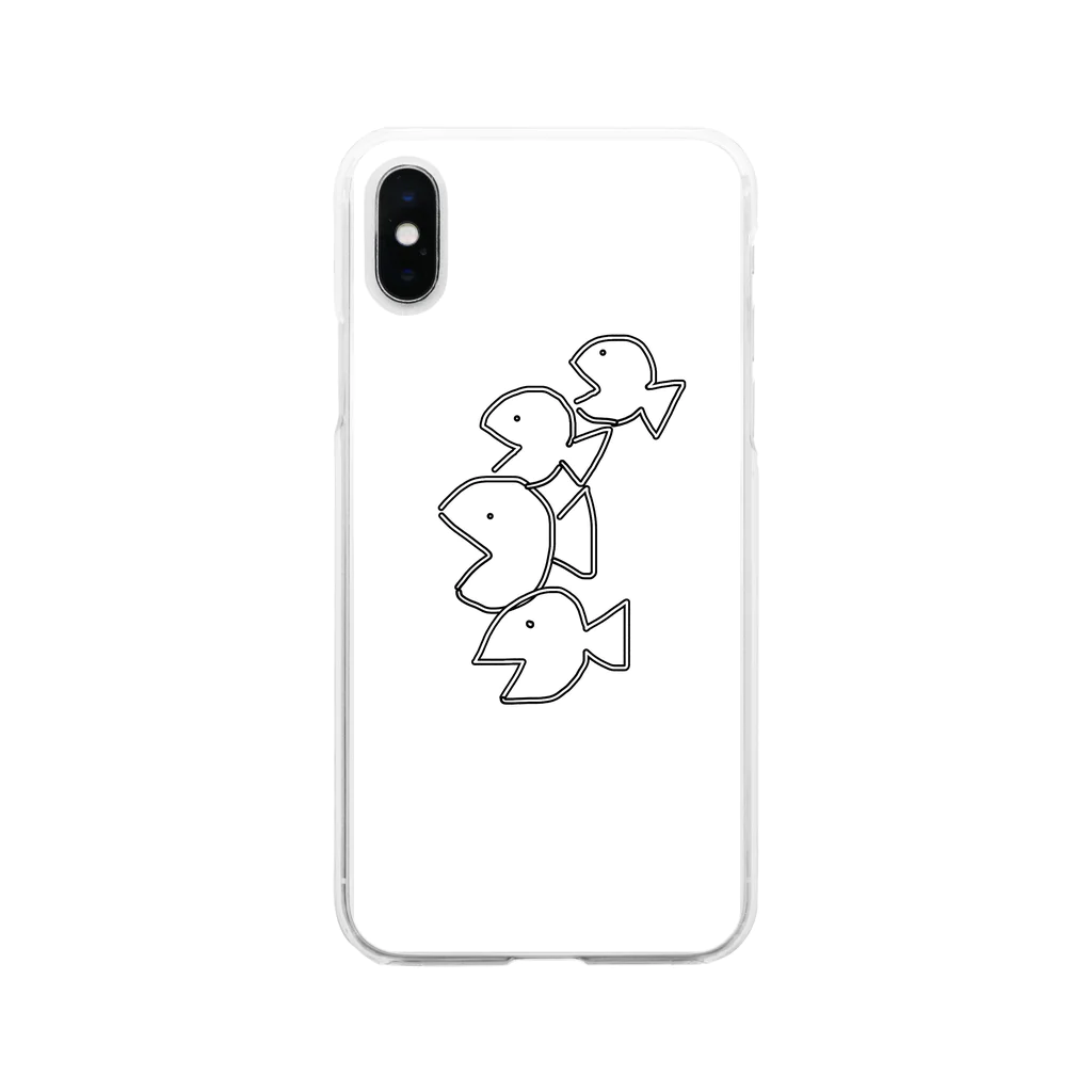 ユルヤカのパックンフィッシュ Soft Clear Smartphone Case