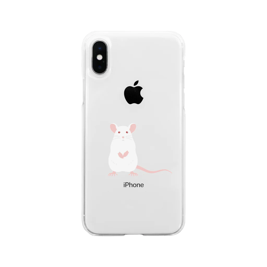 rurumoon🌙のネズミ Soft Clear Smartphone Case