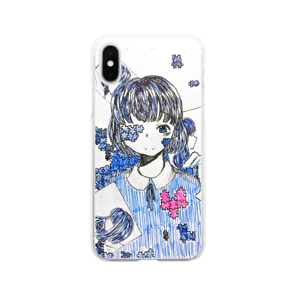 睡魔の青奏のパズルと過去 Soft Clear Smartphone Case