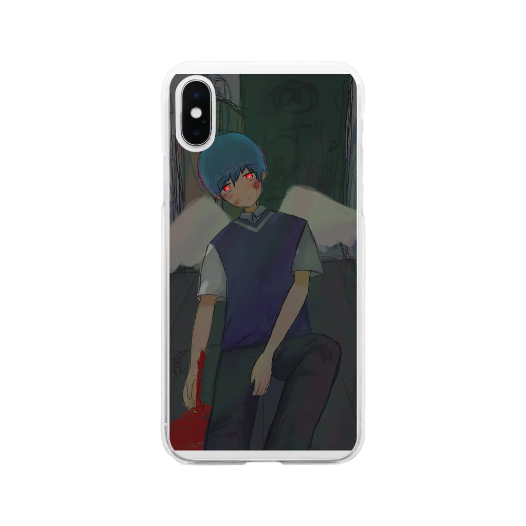 るるうるうの部屋天使 Soft Clear Smartphone Case