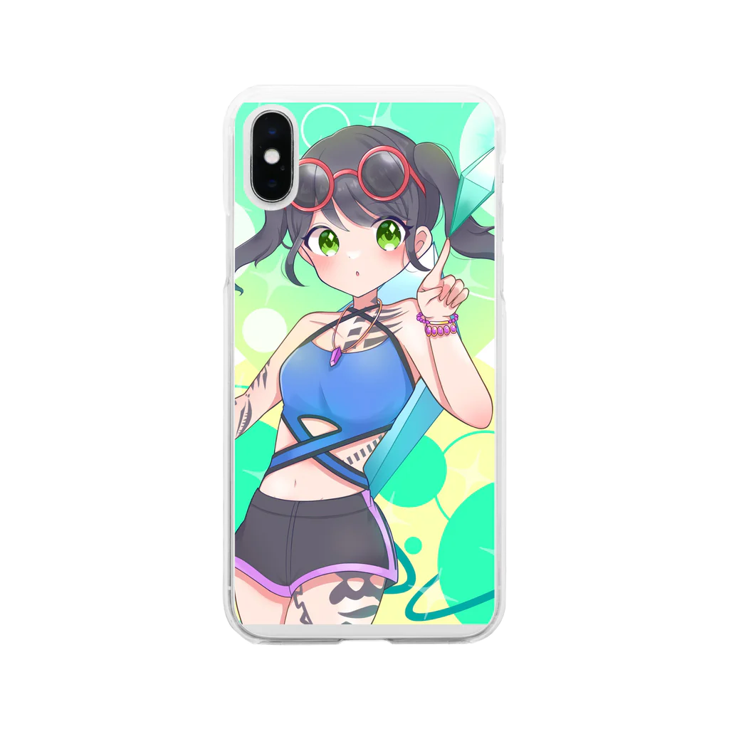 ☪︎·̩͙ポムポムりゅぅじの水着クリスタ Soft Clear Smartphone Case