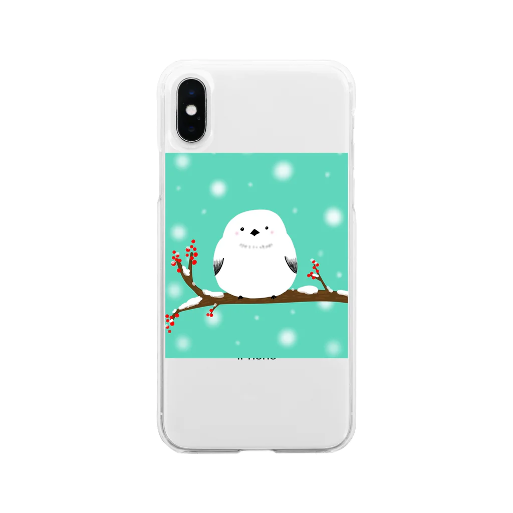 にょろももももものシマエナガちゃん Soft Clear Smartphone Case