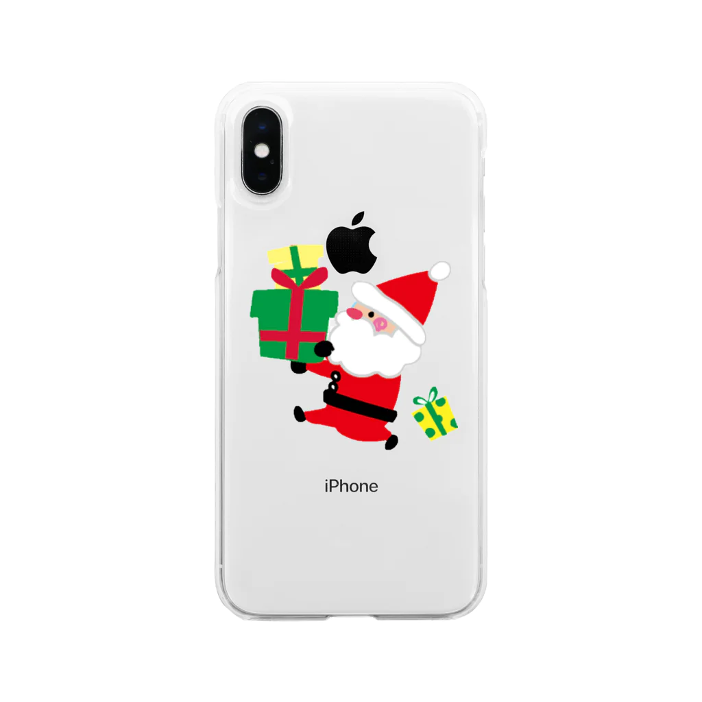 遊びママのXmas Soft Clear Smartphone Case