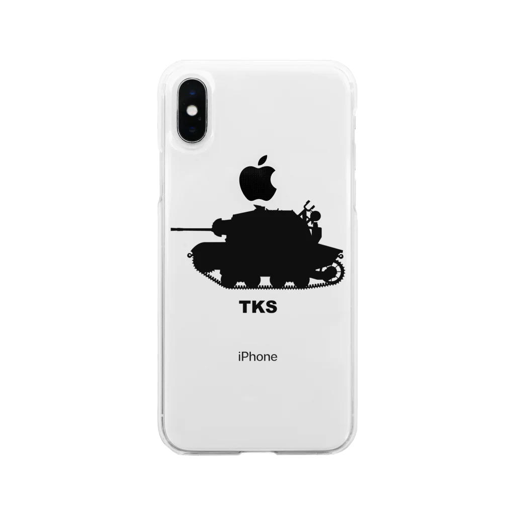 puikkoのTKS（黒） Soft Clear Smartphone Case