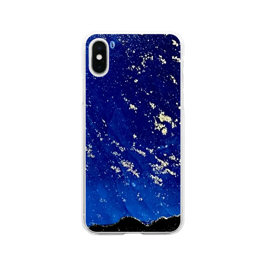 irodoriのえくぼから星 Soft Clear Smartphone Case