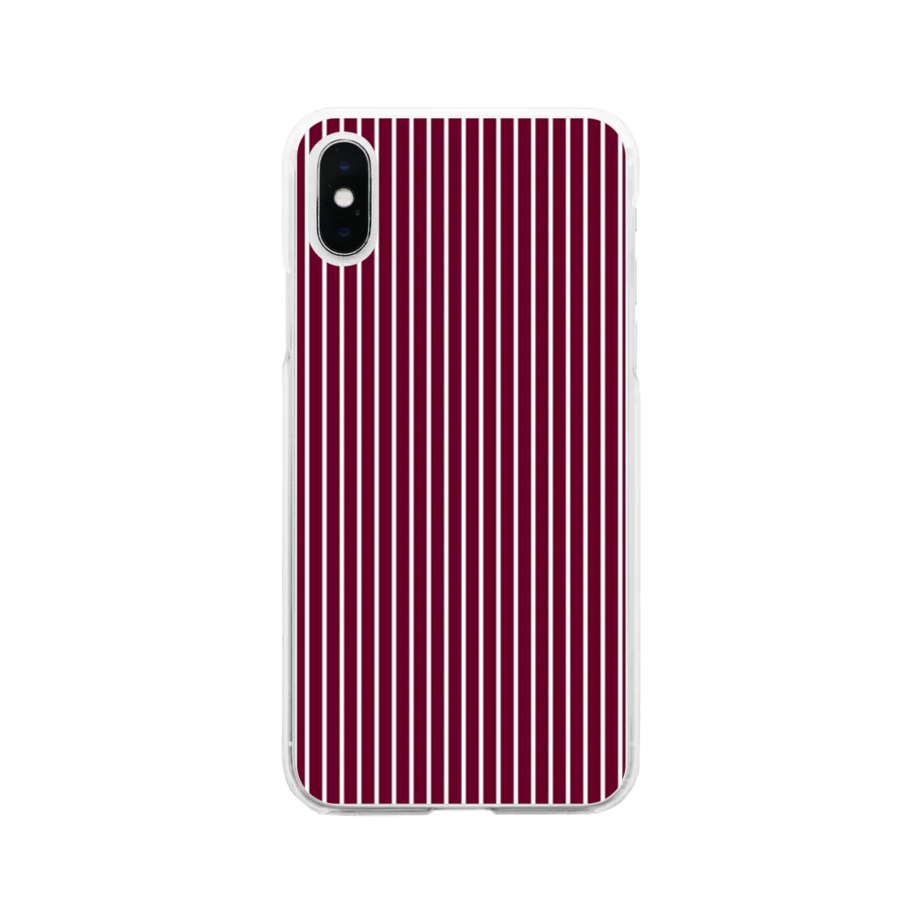 Mato15_Storeのwine red Soft Clear Smartphone Case