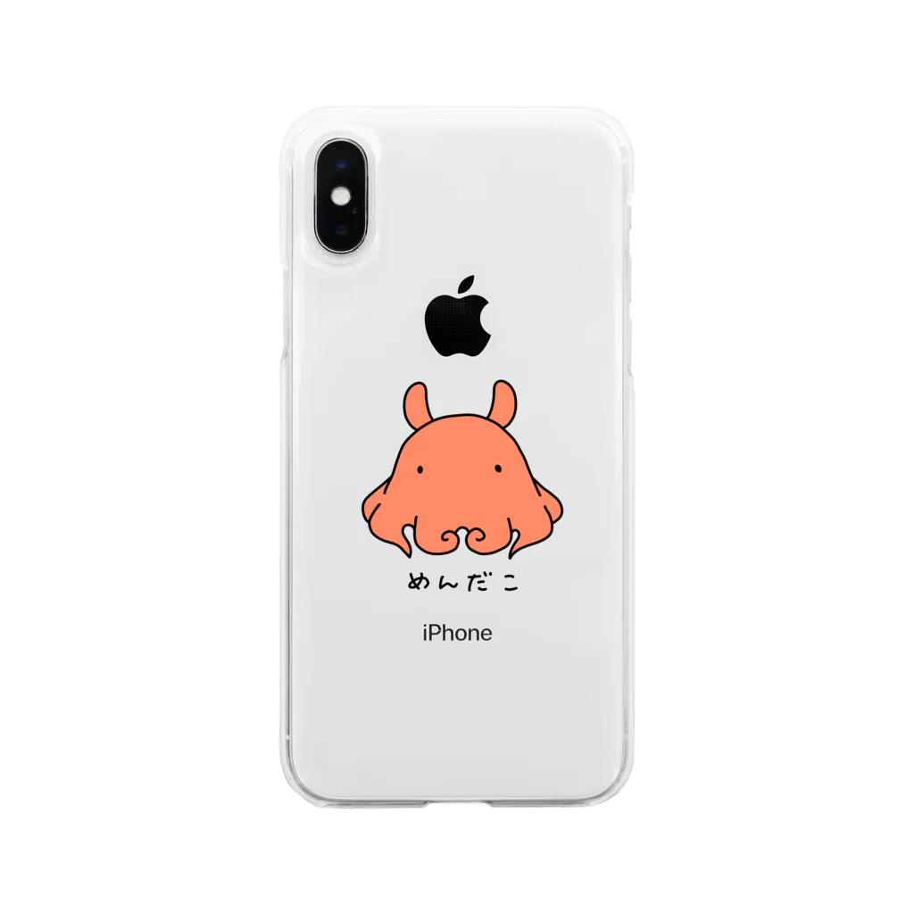 紫咲うにの1111記念めんだこ Soft Clear Smartphone Case