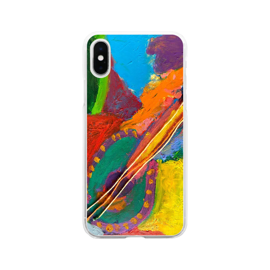 ムスメアートのOil art  Soft Clear Smartphone Case