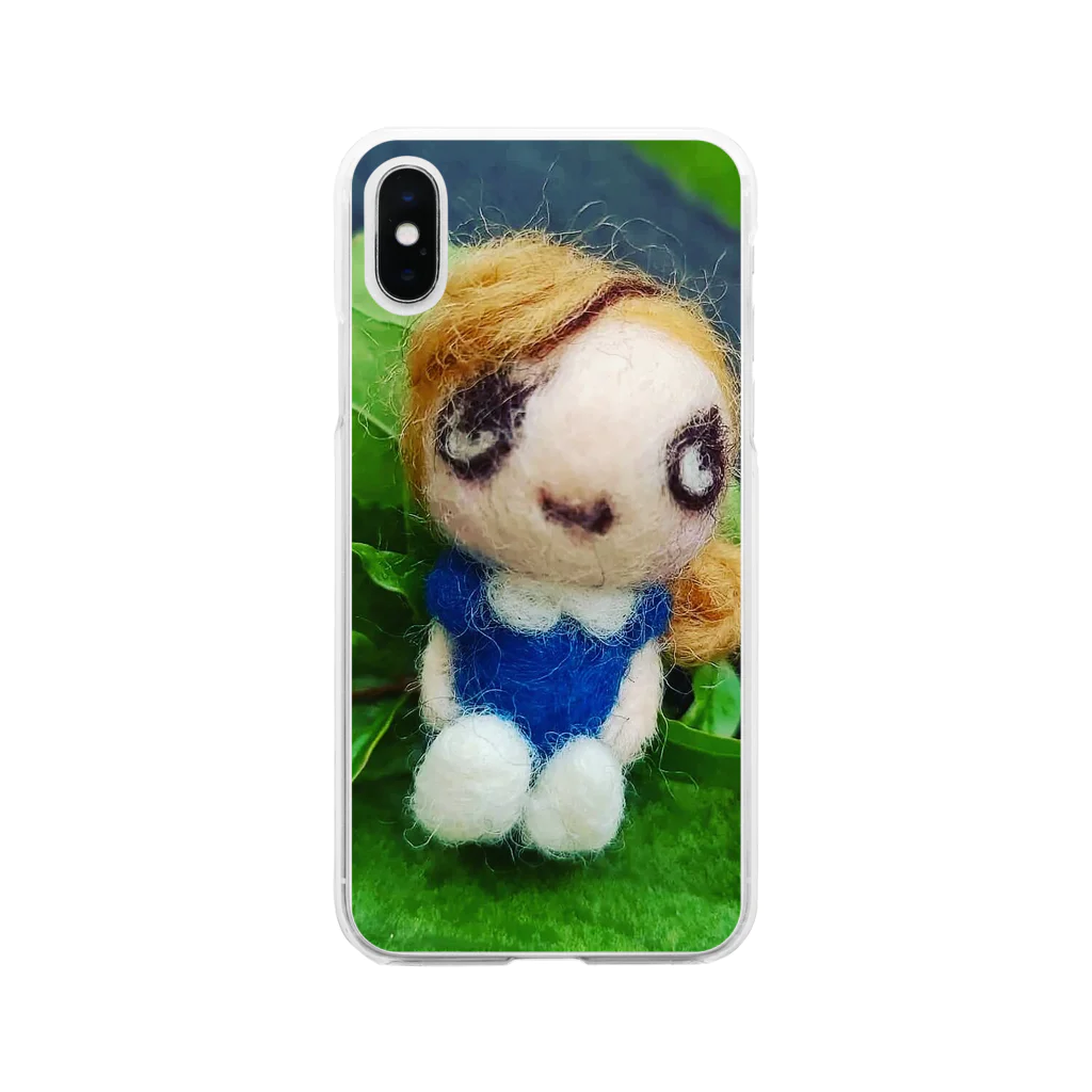 mari_kirajoのきらりちゃん Soft Clear Smartphone Case