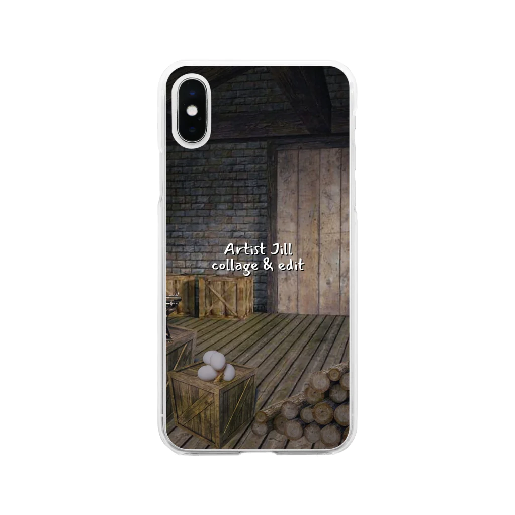 【ホラー専門店】ジルショップの村の小屋 Soft Clear Smartphone Case