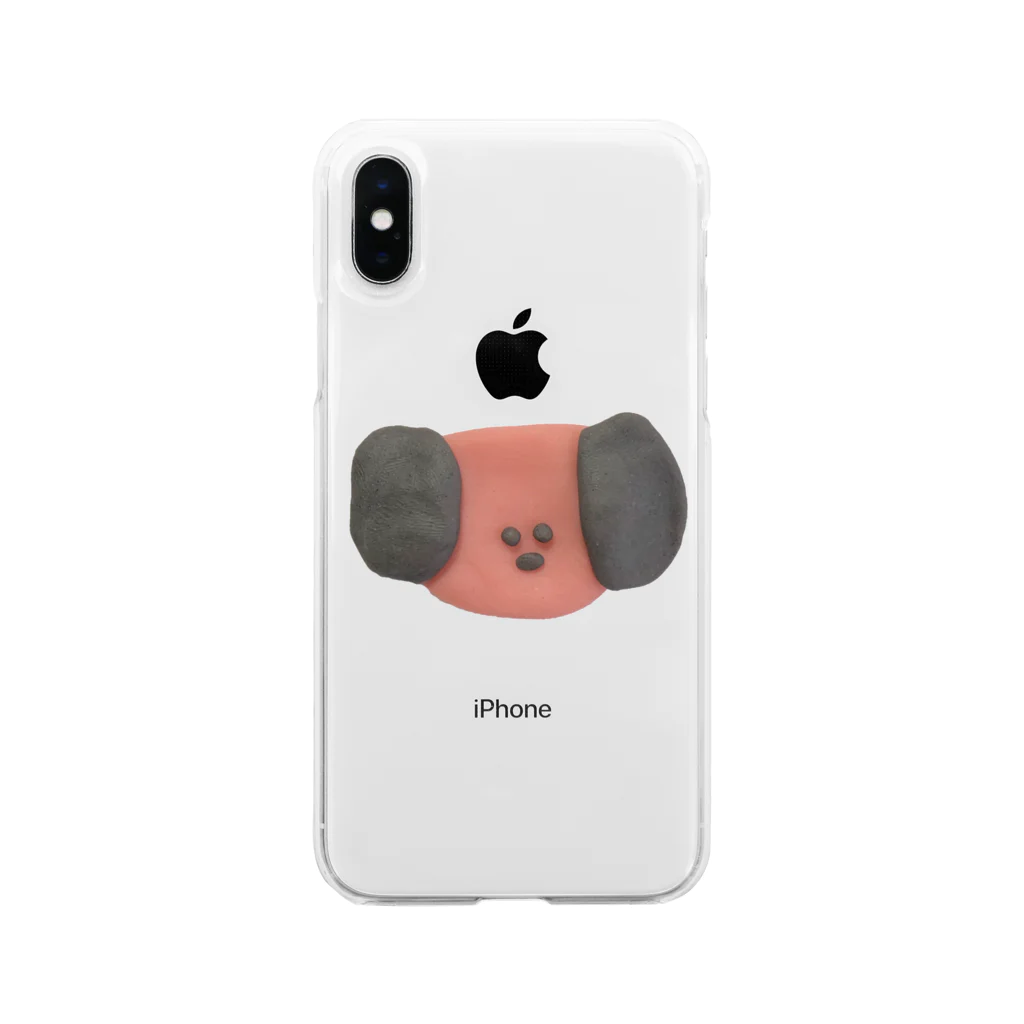 MERCI KOALA｜わきなつみのいちごチョコの犬 Soft Clear Smartphone Case