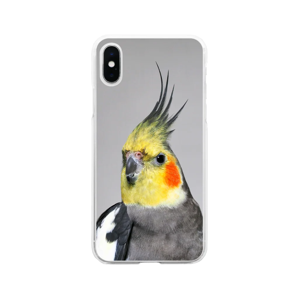 bagapoのオカメインコのスマホケース Soft Clear Smartphone Case