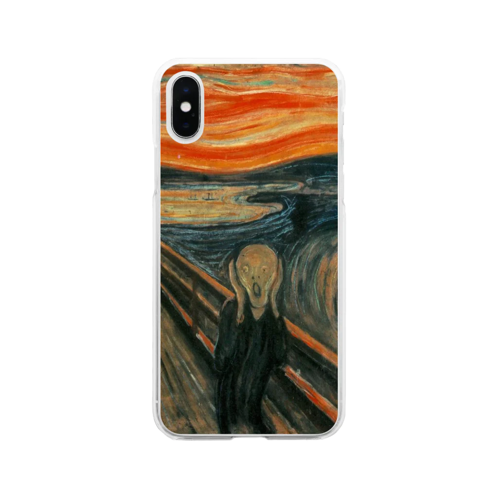 artgalleryのThe Scream Soft Clear Smartphone Case