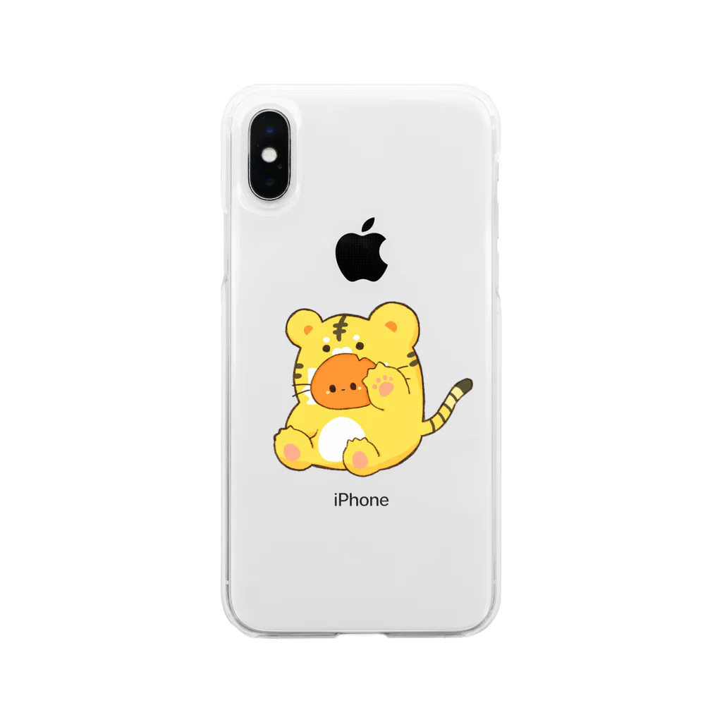 ゆるぽよしょっぷのとらトマ🐯 Soft Clear Smartphone Case