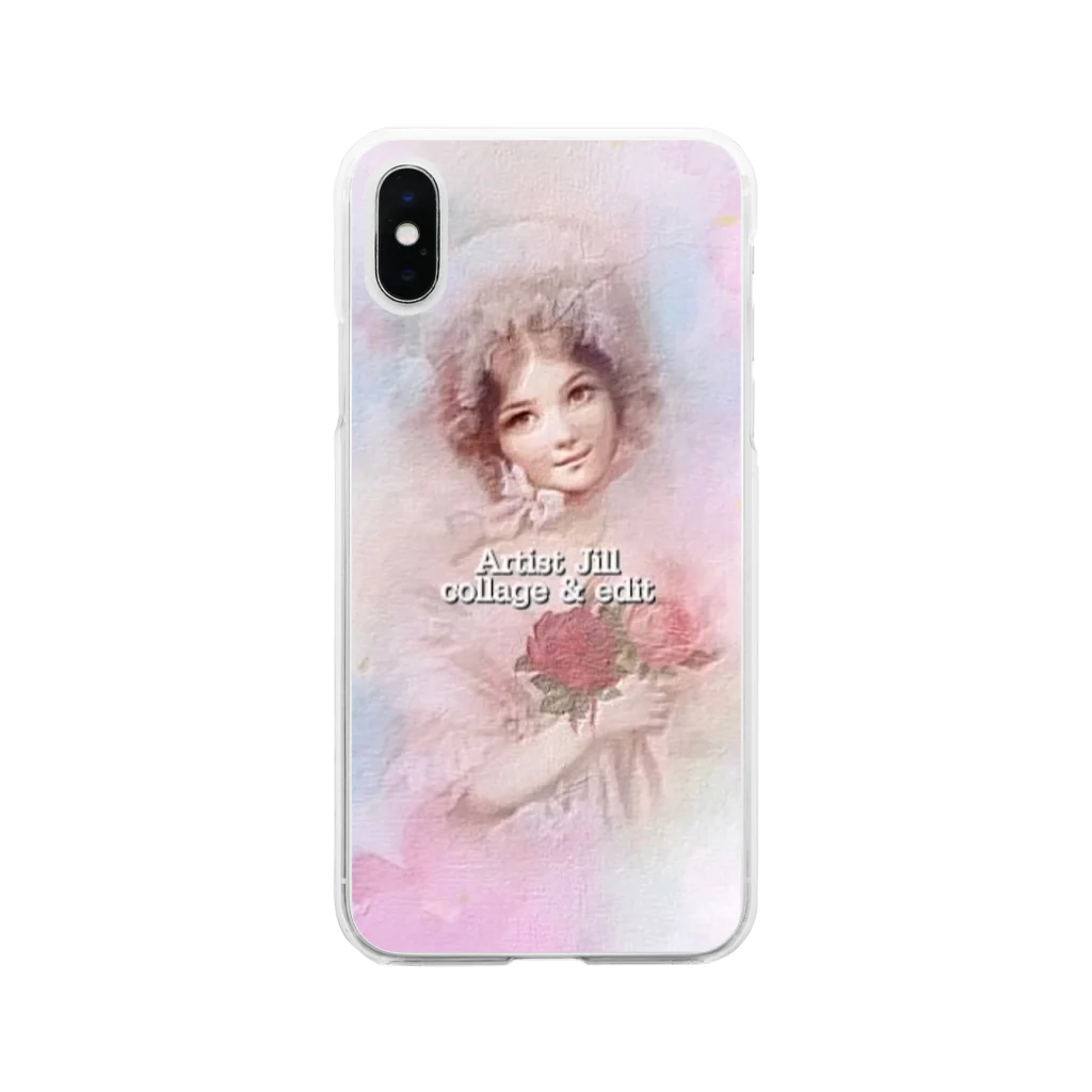 【ホラー専門店】ジルショップのパステル水彩ガール Soft Clear Smartphone Case