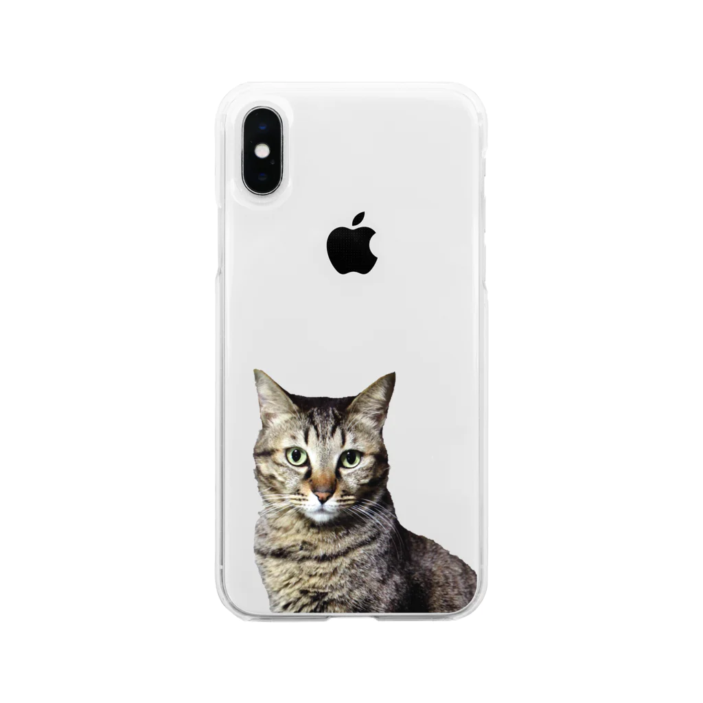 猫様online の猫様スタンダード Soft Clear Smartphone Case