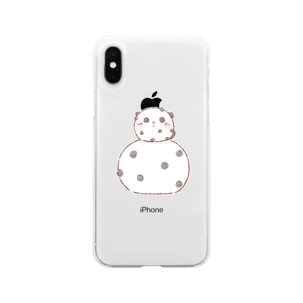 パルティのはにかみ豆ニャン Soft Clear Smartphone Case