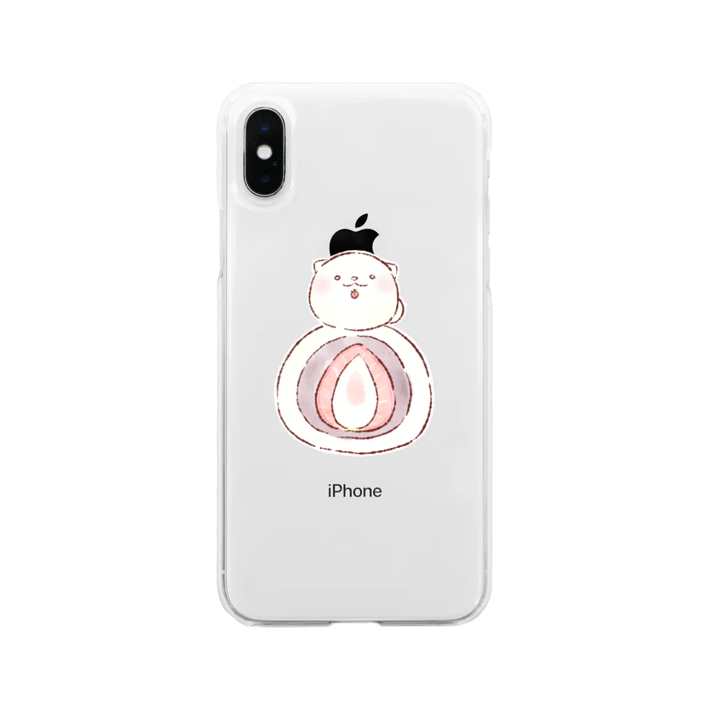 パルティのほほ笑みいちご丸 Soft Clear Smartphone Case