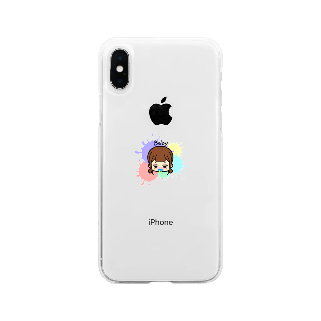 りぃこまる。のbabyちゃん Soft Clear Smartphone Case