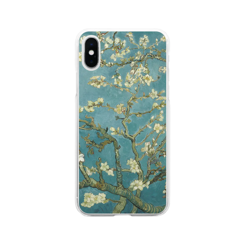 X-Artのゴッホ / 花咲くアーモンドの木の枝(1890) Soft Clear Smartphone Case