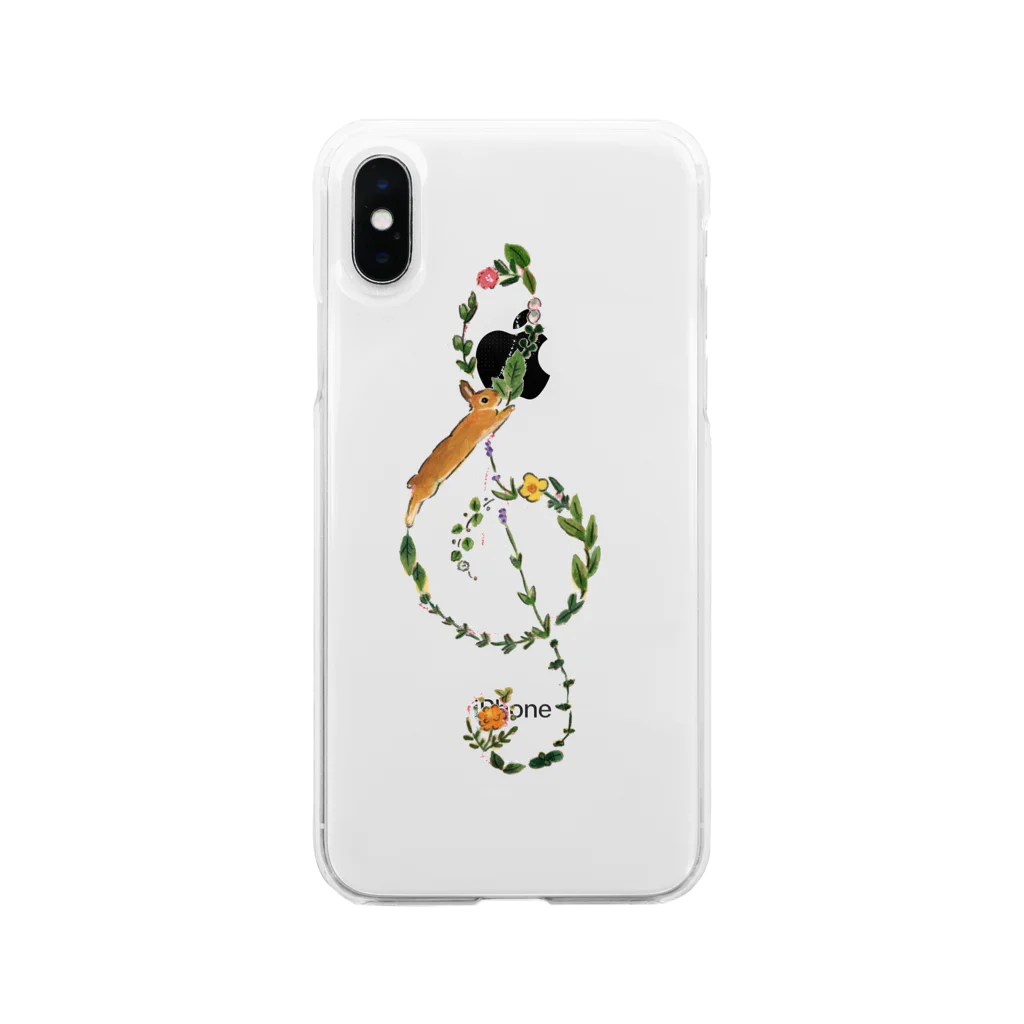 SCHINAKO'Sのルンルンうさぎ 2 Soft Clear Smartphone Case