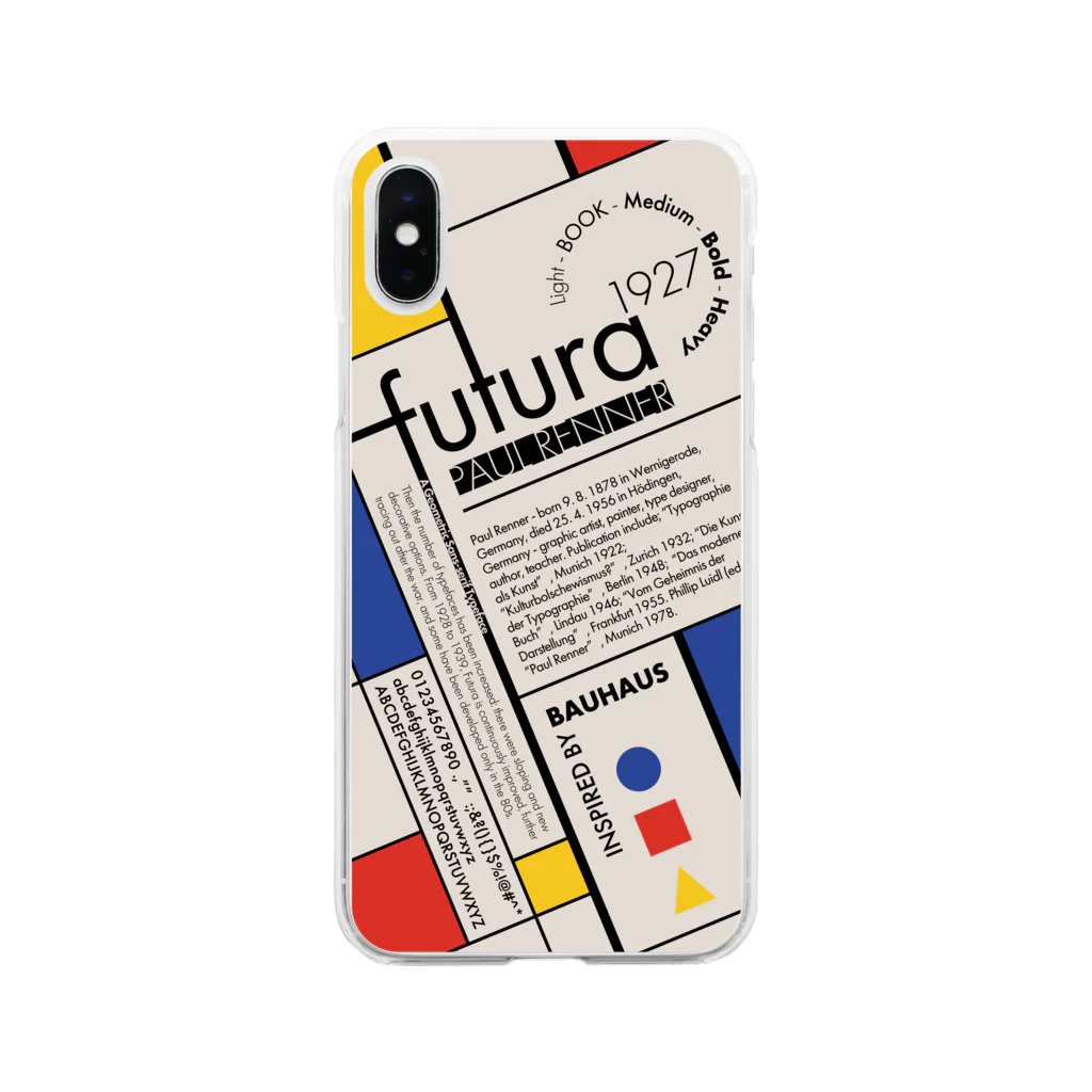 No.30_DesignWorks typographyのFutura Typography Design  Soft Clear Smartphone Case