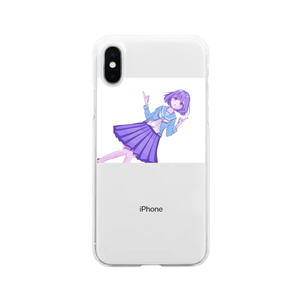 yuima-lのセーラー服の女の子 Soft Clear Smartphone Case