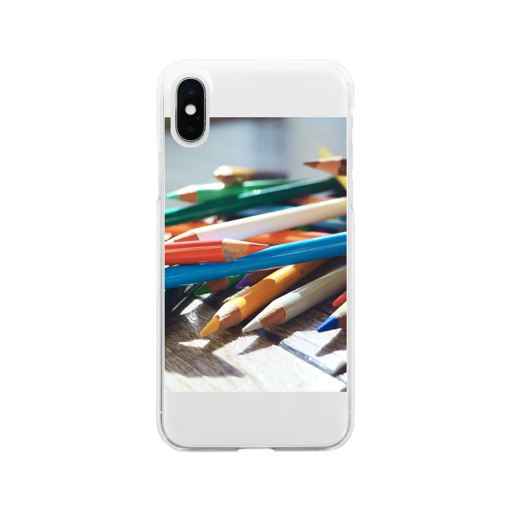 aoiroの色鉛筆 Soft Clear Smartphone Case