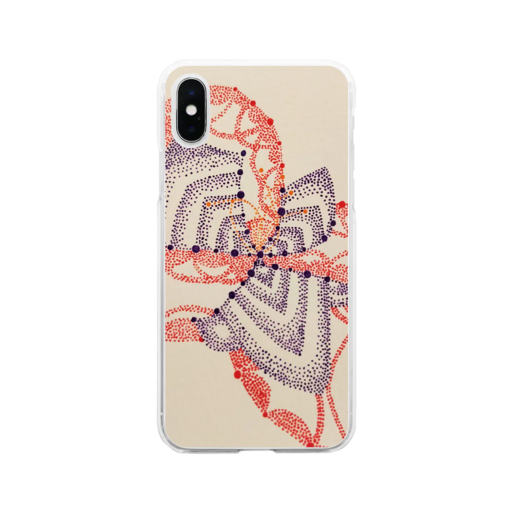 Pointillism loveの雫華 Soft Clear Smartphone Case