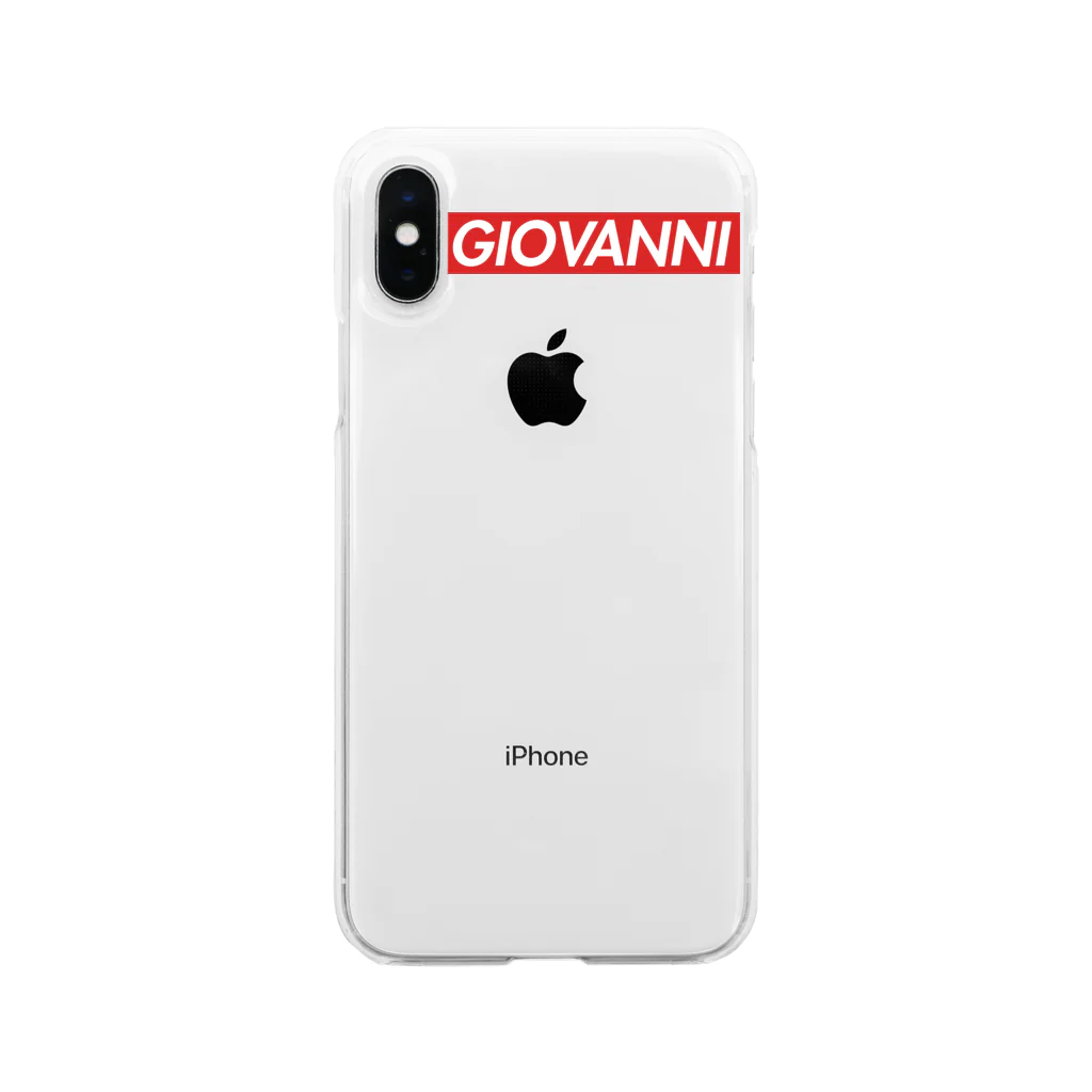 あいてやのGIOVANNI box logo Soft Clear Smartphone Case