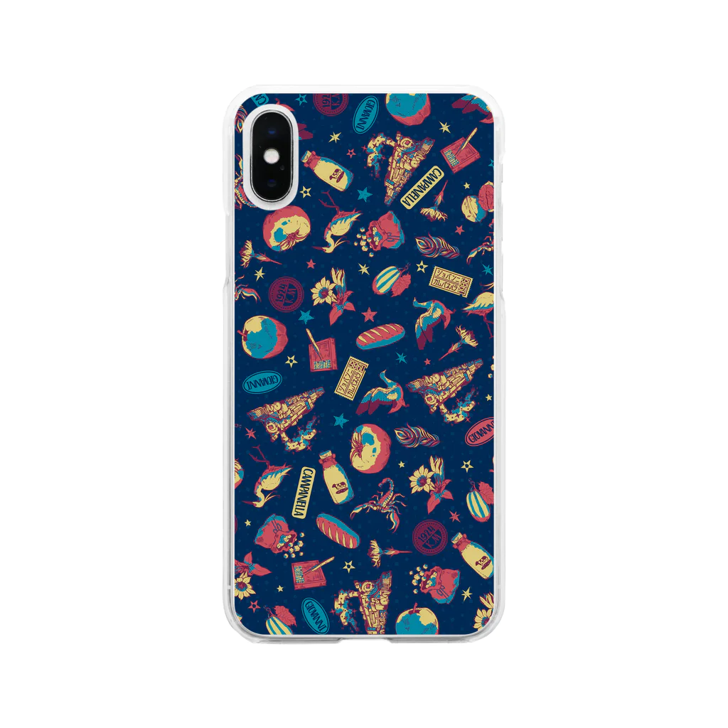 Metaphysical BerryのNight on the Galactic Railroad Soft Clear Smartphone Case