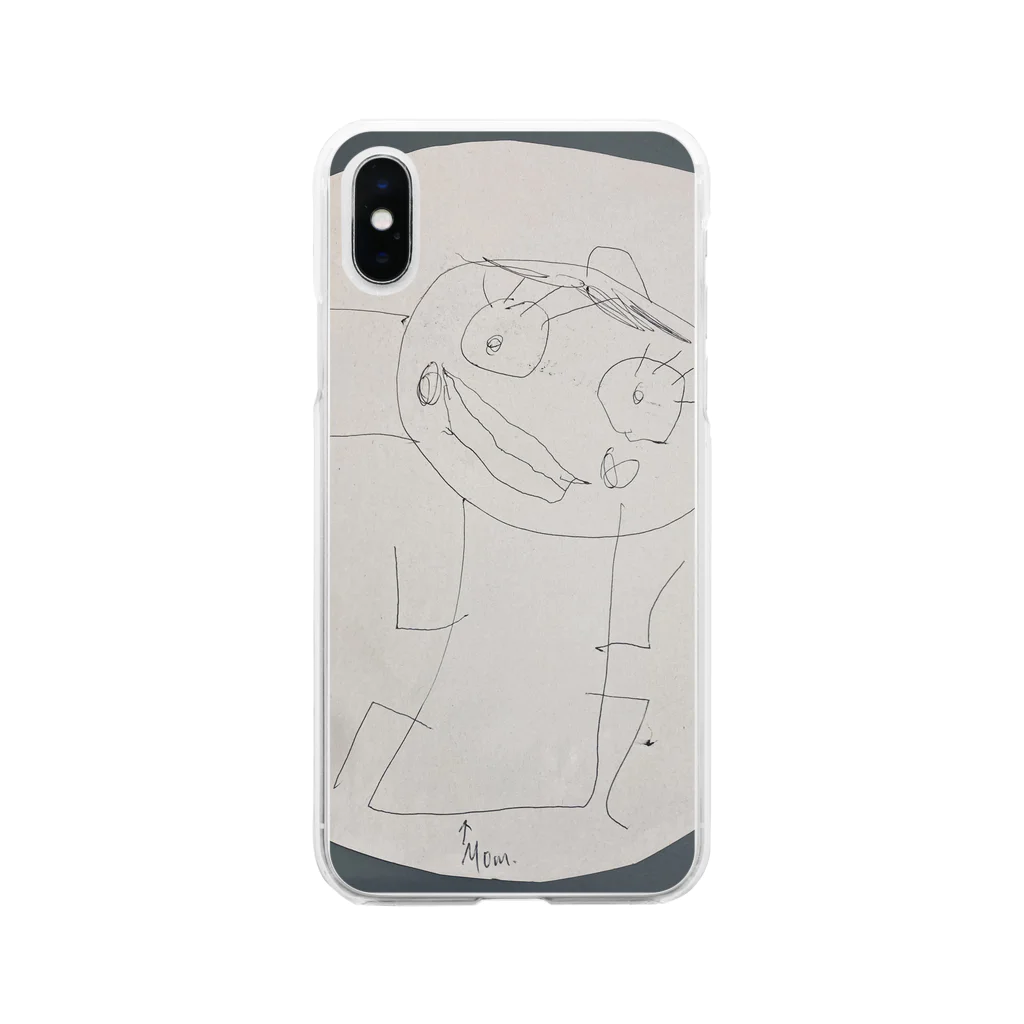 Dutchの妻です、もいmoiもいの息子の本気書き(2歳) Soft Clear Smartphone Case