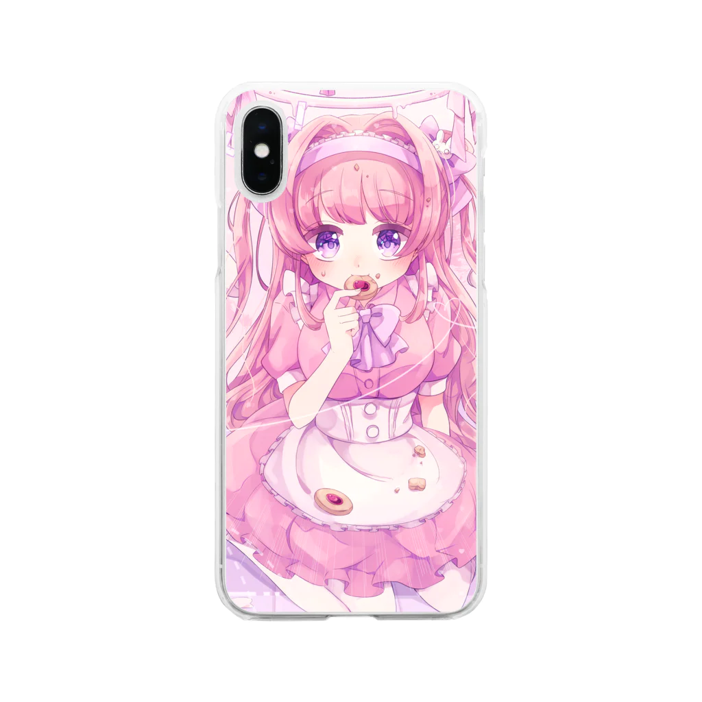 泊とまりのダメイド天使❕ Soft Clear Smartphone Case