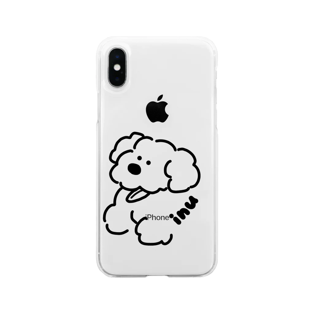 5me'sふぁくとりーのinuくんスマホケース Soft Clear Smartphone Case