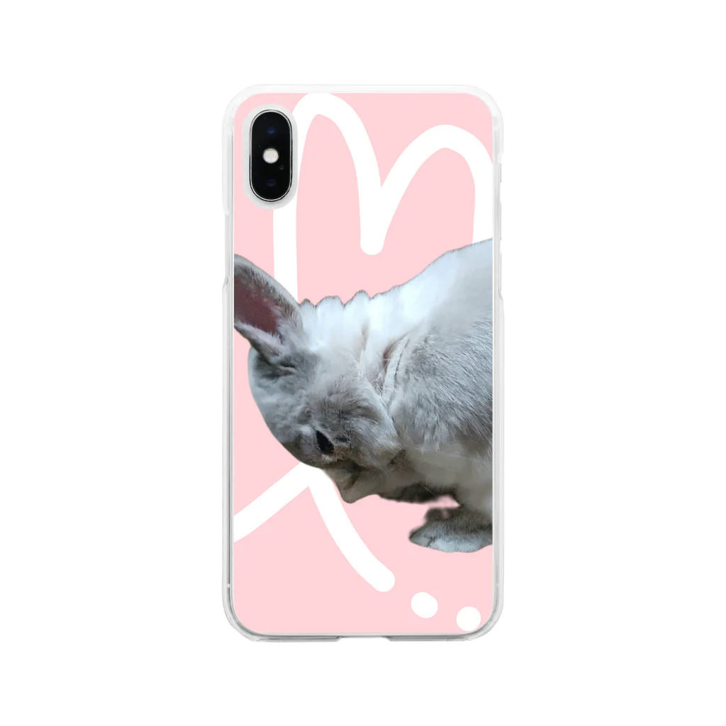 ぽぽこ🐰SHOPのくしくしバニラたん. ハートver Soft Clear Smartphone Case