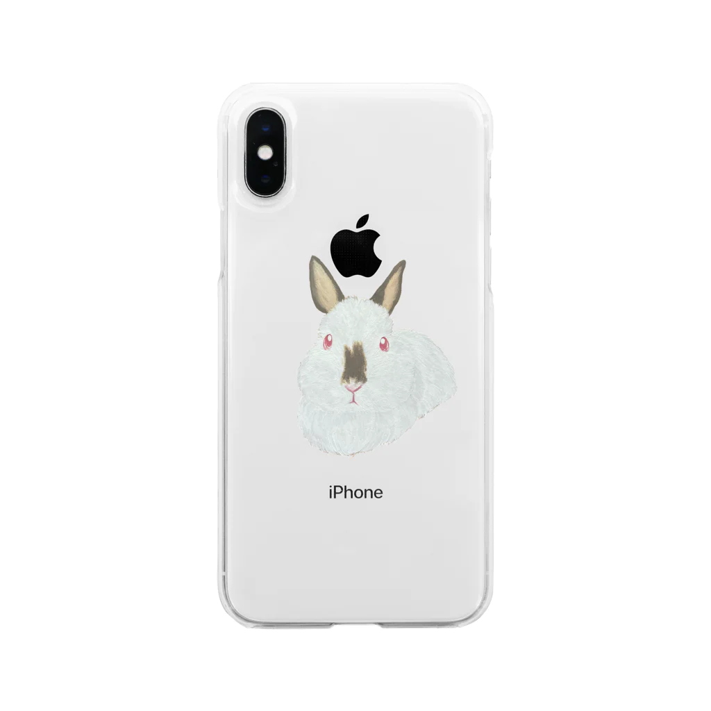 chocott_chicoのうさぎさん🐰ヒマラヤン Soft Clear Smartphone Case