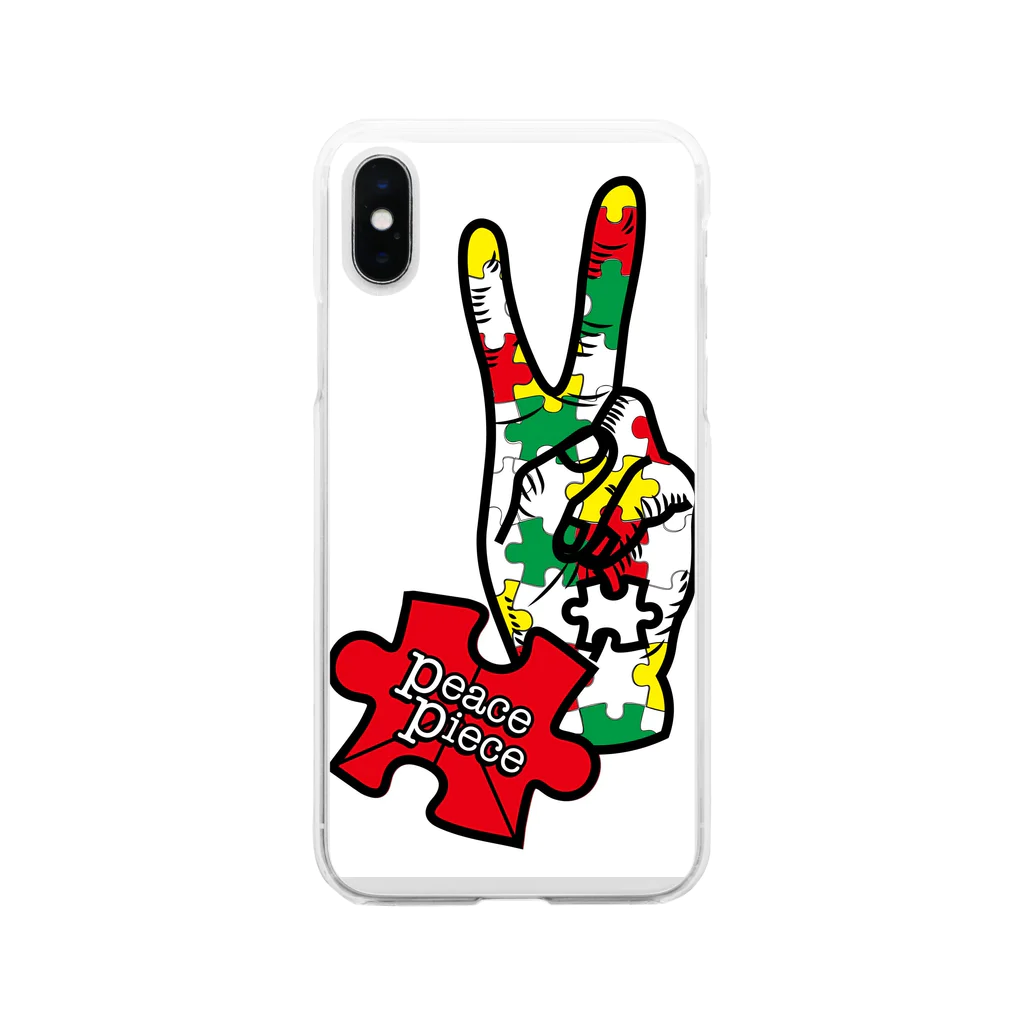 peace pieceのpeace piece Soft Clear Smartphone Case