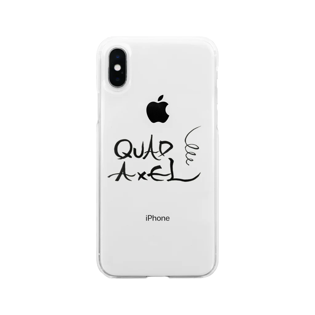 GreenSpecialの筆文字　クワッドアクセル Soft Clear Smartphone Case