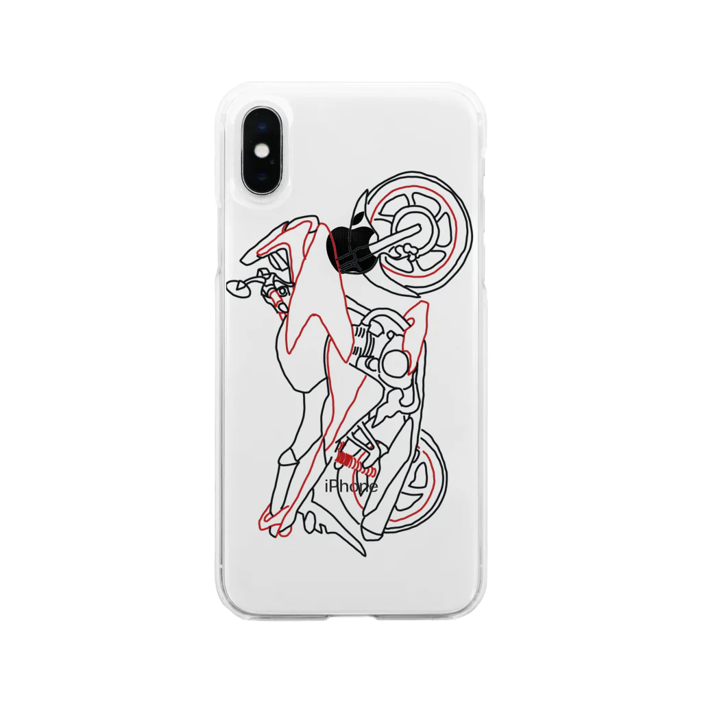 りょんのブンブンバイク Soft Clear Smartphone Case